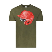 Vintage Olive red baseball helmet fa element Vintage Tee - FaDigitalArtStudio