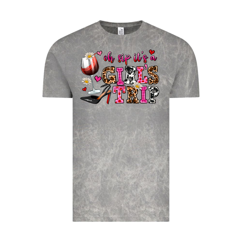 Oh Sip Its A Girls Trip Vintage Tee by AdoDesignShop | Teevron