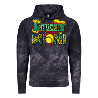 Cloud Black softball mini with leopard Vintage Hoodie - Zillion Design Studio