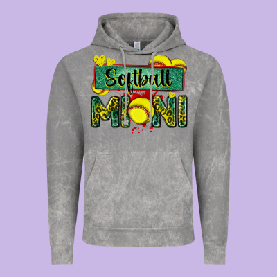 Softball Mini With Leopard Vintage Hoodie Designed By Zillion Design Studio
