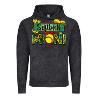 Vintage Black softball mini with leopard Vintage Hoodie - Zillion Design Studio