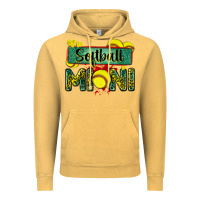 Vintage Mustard softball mini with leopard Vintage Hoodie - Zillion Design Studio