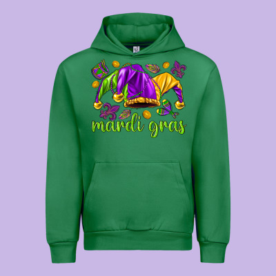 Mardi Gras With Jester Urban Hoodie Designed By Nancycooperartshop