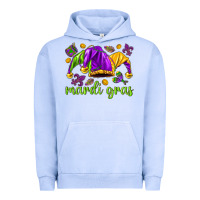 Pigment Grape Ice Mardi Gras with jester Urban Hoodie - NancyCooperArtShop