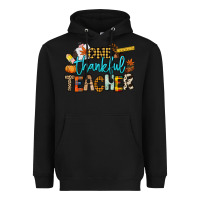 Black One thankful Teacher Heavyweight Hoodie - NancyCooperArtShop