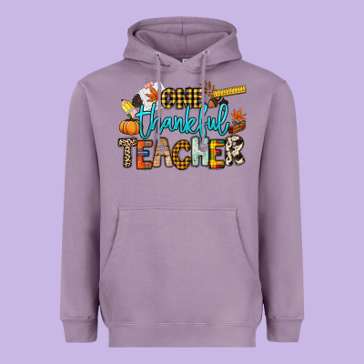 One Thankful Teacher Heavyweight Hoodie Designed By Nancycooperartshop