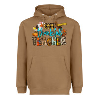 Toasted Coconut One thankful Teacher Heavyweight Hoodie - NancyCooperArtShop