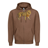 Chestnut lion Zipper Hoodie - LillyAllenDesigns