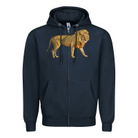 Navy lion Zipper Hoodie - LillyAllenDesigns