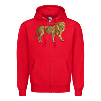 Red lion Zipper Hoodie - LillyAllenDesigns
