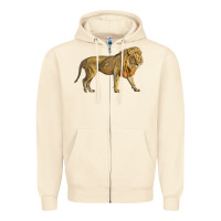 Sandshell lion Zipper Hoodie - LillyAllenDesigns