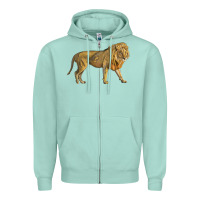 Seafoam lion Zipper Hoodie - LillyAllenDesigns