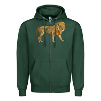 Sports Green lion Zipper Hoodie - LillyAllenDesigns