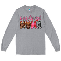 Heather Grey highland cow one loved mama Long Sleeve Tee - JahusDesignShop