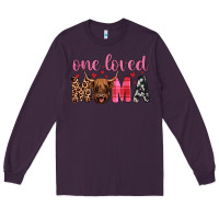Plum highland cow one loved mama Long Sleeve Tee - JahusDesignShop