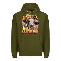 Army Green Happy Easter Day Premium Hoodie - LillyAllenDesigns