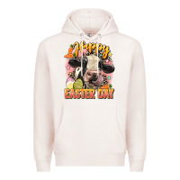 Pale Pink Happy Easter Day Premium Hoodie - LillyAllenDesigns