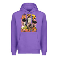 Purple Happy Easter Day Premium Hoodie - LillyAllenDesigns