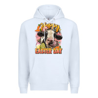 White Happy Easter Day Premium Hoodie - LillyAllenDesigns