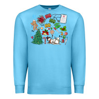 Ocean Blue nurse christmas Premium Sweatshirt - MaliasSmallBusiness