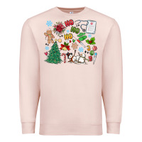 Pale Pink nurse christmas Premium Sweatshirt - MaliasSmallBusiness