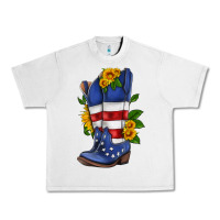 Lunar Rock american cowboy boot with sunflower Urban Heavy Tee - HRA Design Shop