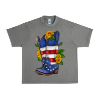 Tornado american cowboy boot with sunflower Urban Heavy Tee - HRA Design Shop