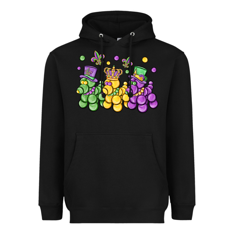 Mardi Gras Bead Dogs Heavyweight Hoodie by MaliasSmallBusiness | Teevron