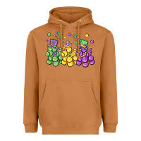 Meerkat mardi gras bead dogs Heavyweight Hoodie - MaliasSmallBusiness