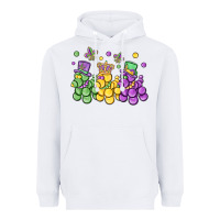 White mardi gras bead dogs Heavyweight Hoodie - MaliasSmallBusiness