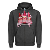 Charcoal Heather loads of love with flowers Zipper Hoodie - NancyCooperArtShop