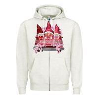 Oatmeal Heather loads of love with flowers Zipper Hoodie - NancyCooperArtShop