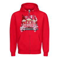 Red loads of love with flowers Zipper Hoodie - NancyCooperArtShop