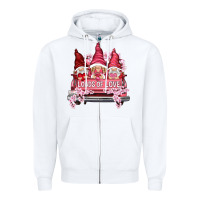White loads of love with flowers Zipper Hoodie - NancyCooperArtShop