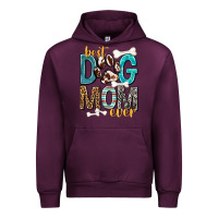 Mauve Wine Best Dog Mom Ever Urban Hoodie - texasbilliewilder