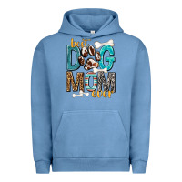 Pigment Pebble Blue Best Dog Mom Ever Urban Hoodie - texasbilliewilder