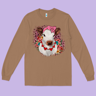 Heifer Valentines Long Sleeve Tee Designed By Jahusdesignshop