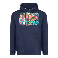 Navy Happy Easter Heavyweight Hoodie - NancyCooperArtShop