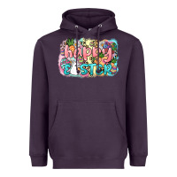 Plum Happy Easter Heavyweight Hoodie - NancyCooperArtShop