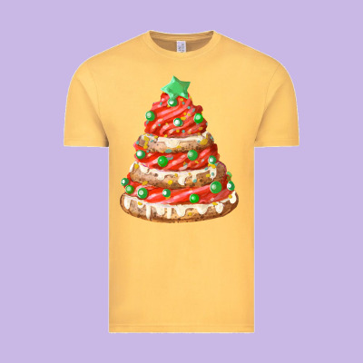 Red Christmas Cookie Cake Fa Element Vintage Tee Designed By Fadigitalartstudio