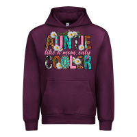 Mauve Wine Auntie Like a Mom Only Cooler Urban Hoodie - texasbilliewilder