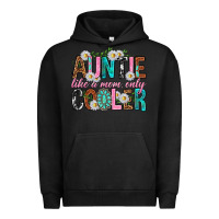 Pigment Black Auntie Like a Mom Only Cooler Urban Hoodie - texasbilliewilder