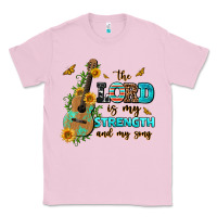Bubblegum Pink the lord is my strength and my song guitar with su Classic Tee - AdoDesignShop