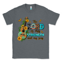 Charcoal Heather the lord is my strength and my song guitar with su Classic Tee - AdoDesignShop