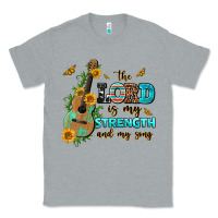 Heather Grey the lord is my strength and my song guitar with su Classic Tee - AdoDesignShop