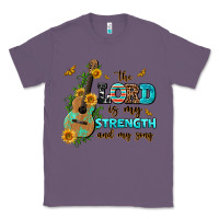 Lavender the lord is my strength and my song guitar with su Classic Tee - AdoDesignShop