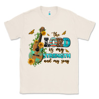 Natural the lord is my strength and my song guitar with su Classic Tee - AdoDesignShop