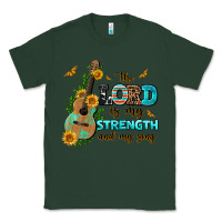 Sports Green the lord is my strength and my song guitar with su Classic Tee - AdoDesignShop