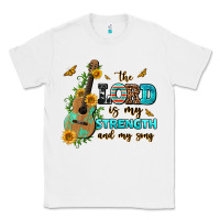 White the lord is my strength and my song guitar with su Classic Tee - AdoDesignShop