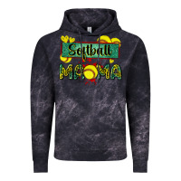 Cloud Black softball mama with leopard Vintage Hoodie - Zillion Design Studio